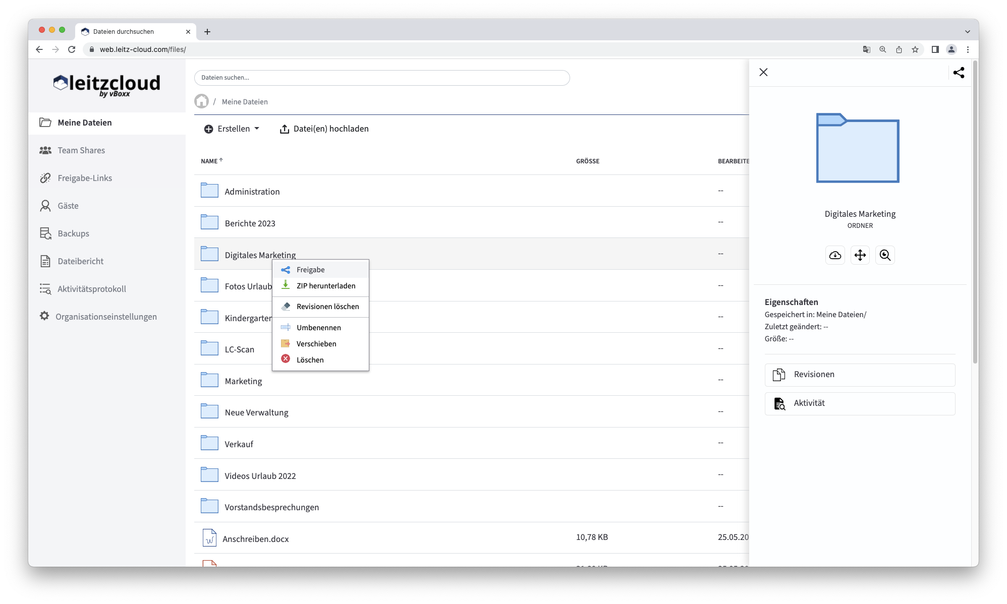 Datenschutz und DSGVO-Konformität mit leitzcloud